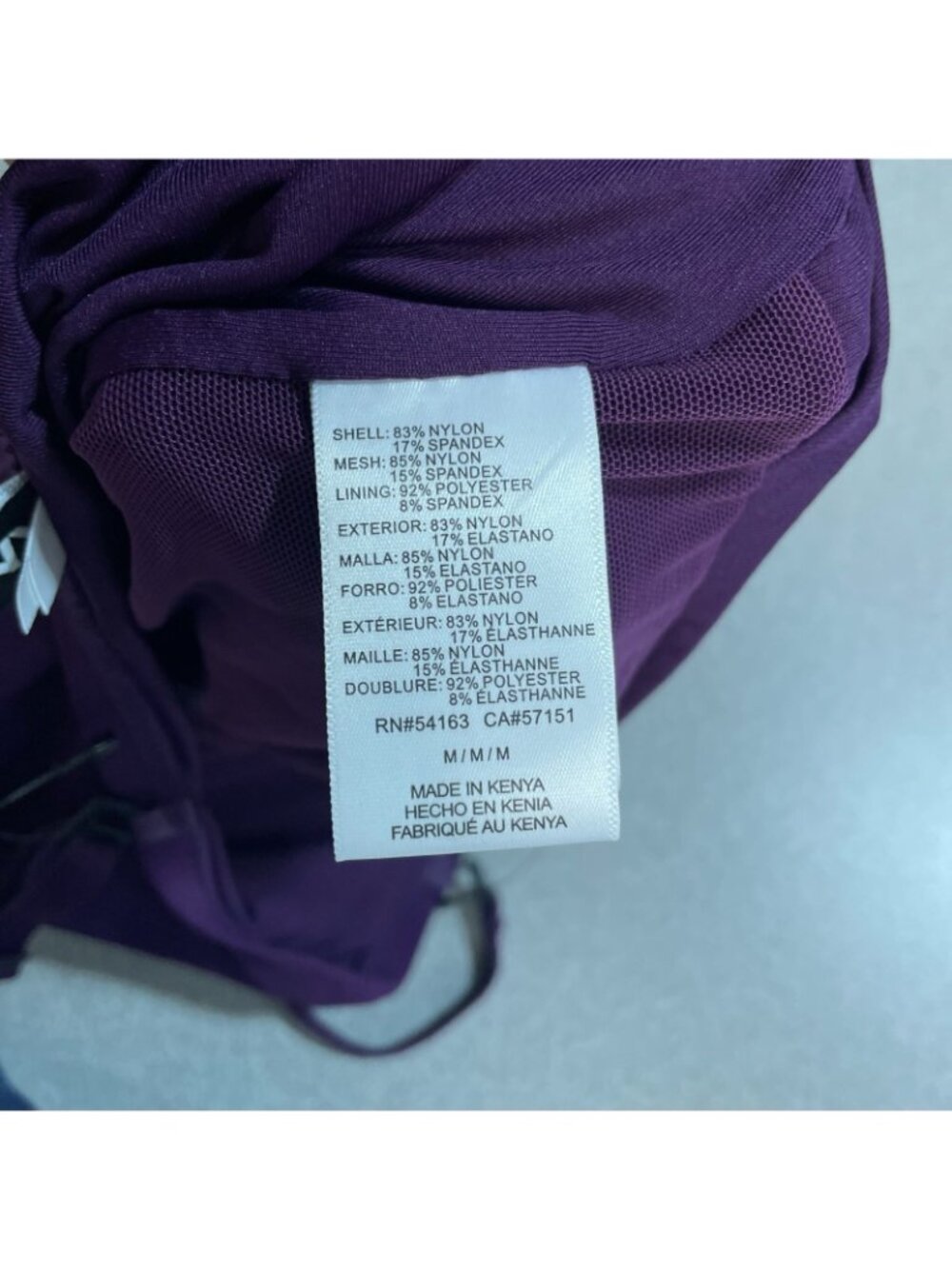 NWT DKNY Women's M Purple Strapless One-Piece Swimsuit Adjustable Straps B1729 - Picture 8 of 14